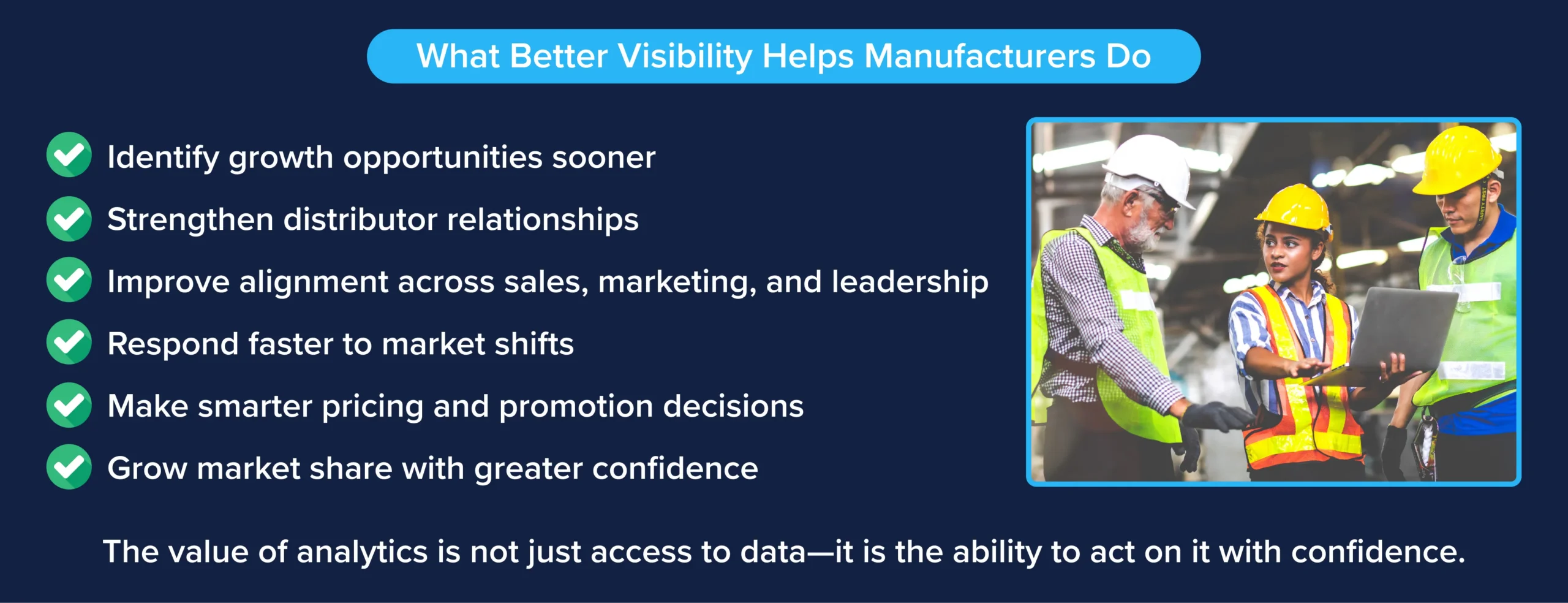 Benefits of improved data visibility